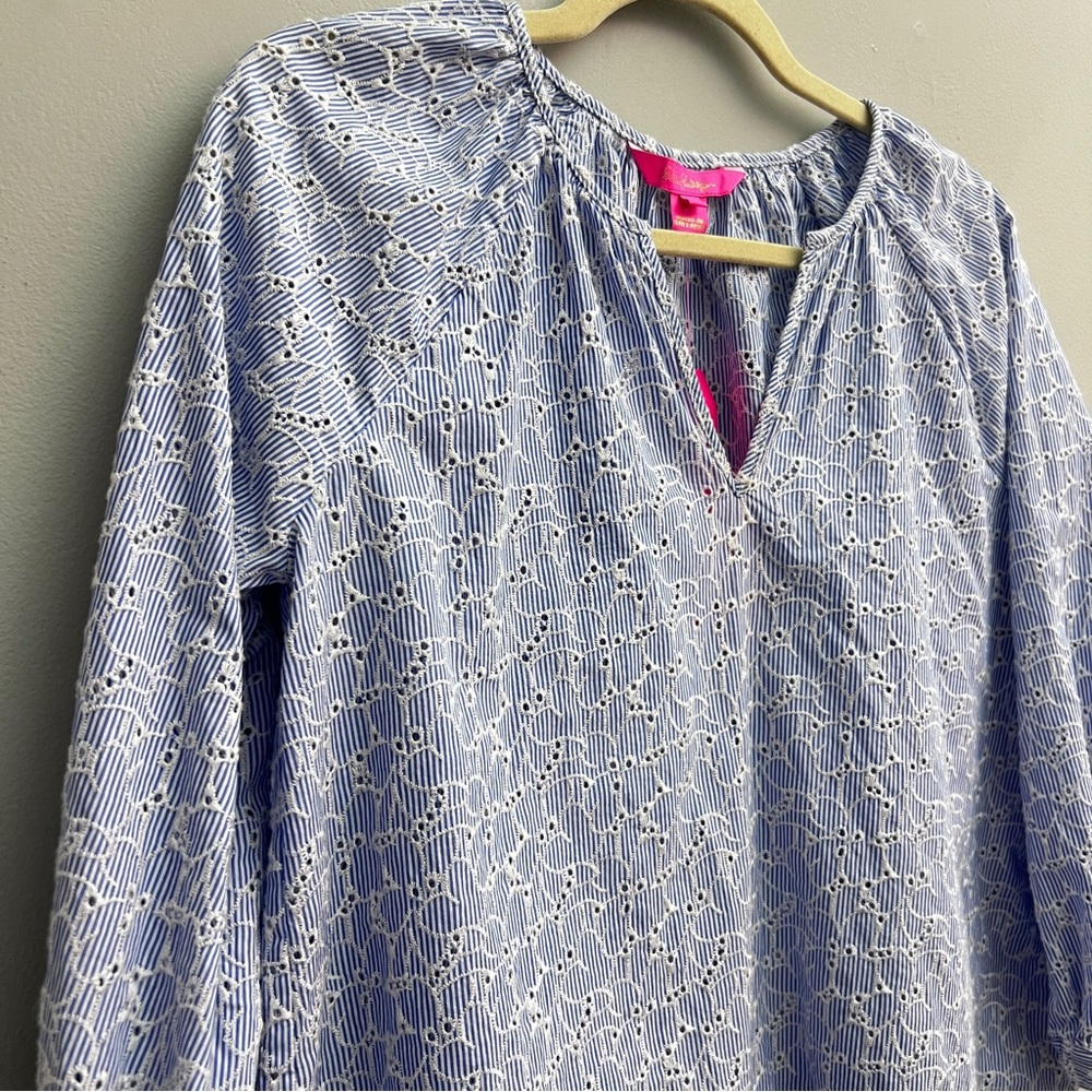 *New* Lilly Pulitzer 3/4 Sleeve Willa Tunic Top, Size Small - Picture 2 of 6